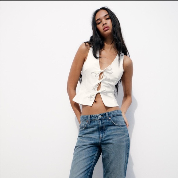 Zara tied fitted top - Picture 4 of 5